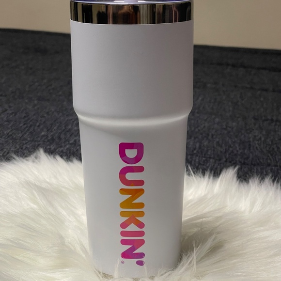 Dunkin Donuts Tumbler.. pretty white and pink - Picture 3 of 4